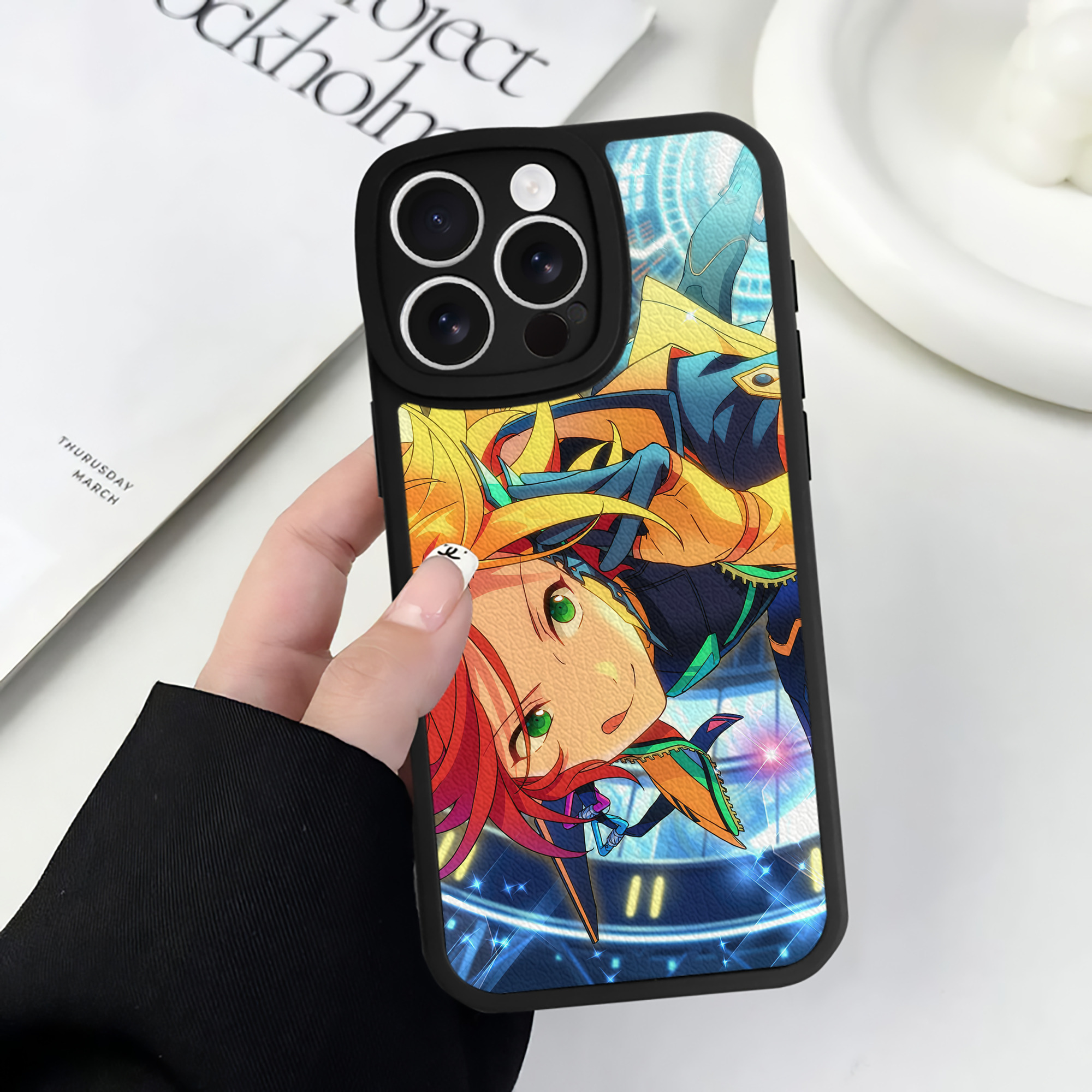 （画像用） あんさんぶるスターズ! Ensemble Stars 【iPhone 16シリーズ対応】シリコンスマホケース（レザー調） 材質：シリコン